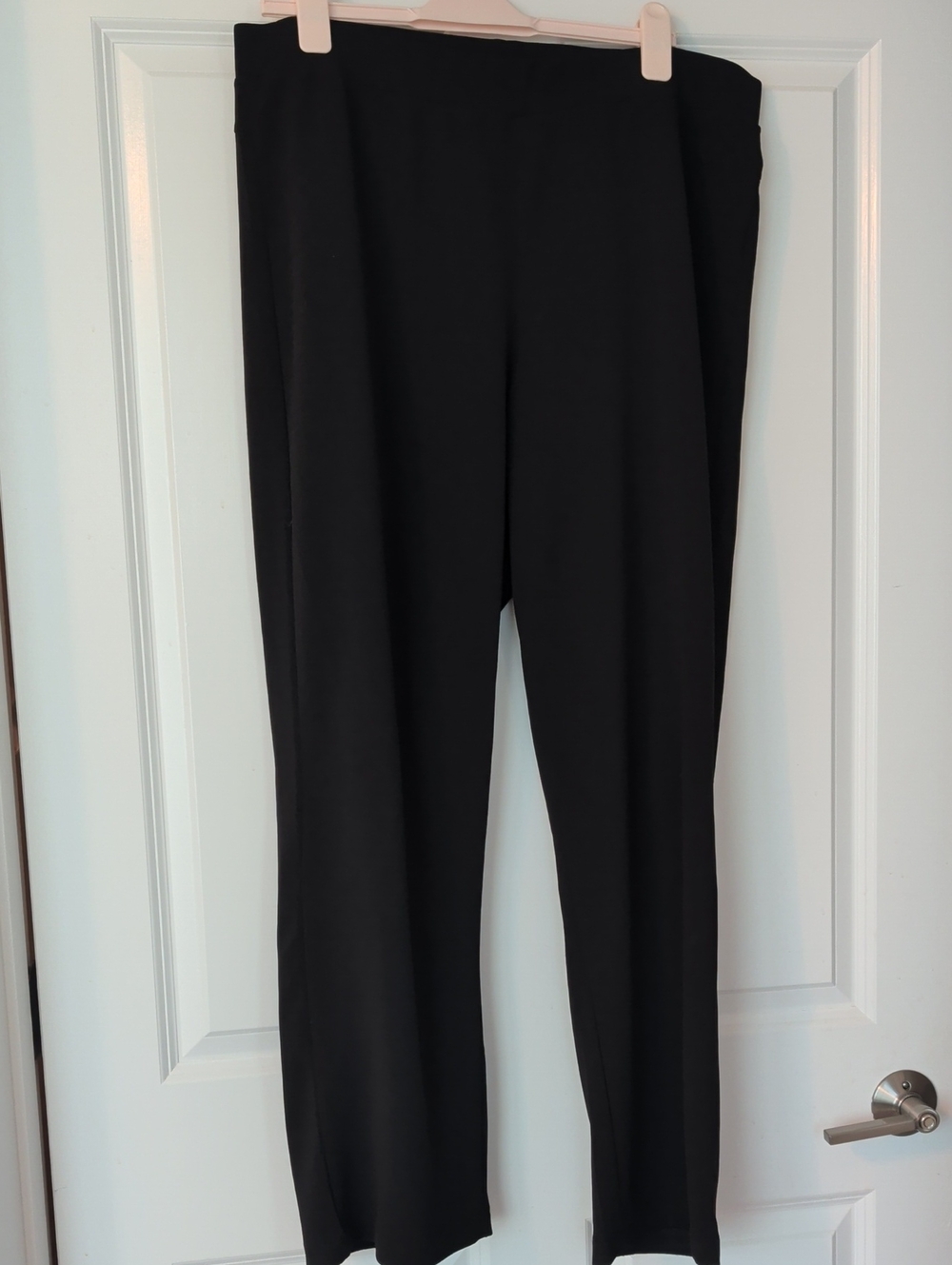 Classic Black Straight-Leg Pull-On Pants